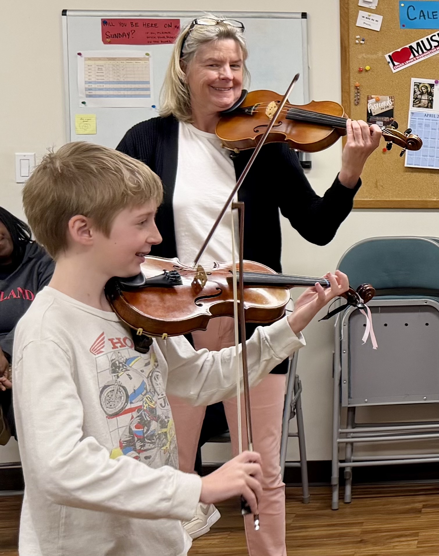 Emily Campbell with student